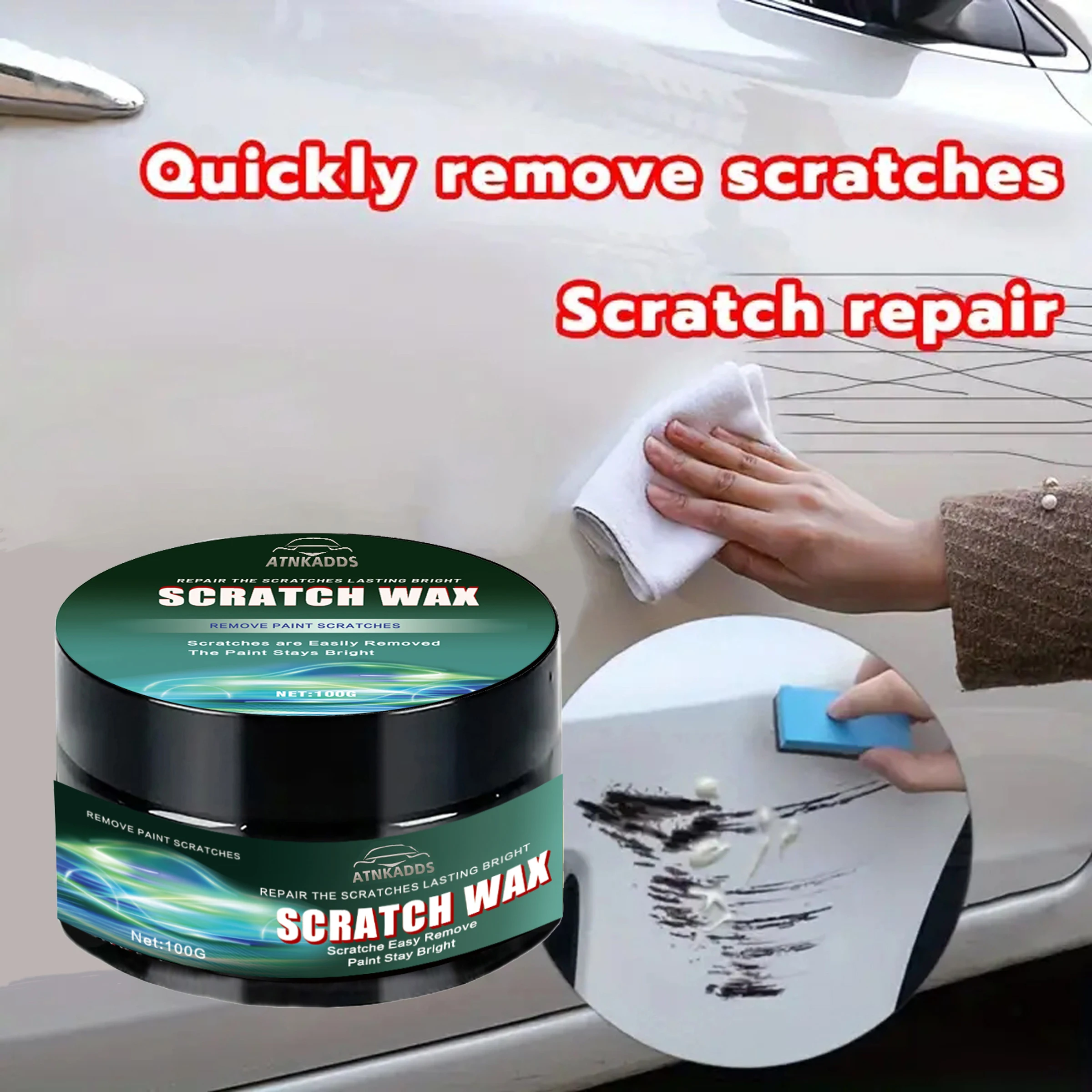 Advanced Scratch wax - Easy, Fast, and Effective Solution to Restore, Polish, and Protect Your Vehicle's Paint with Long Lasting