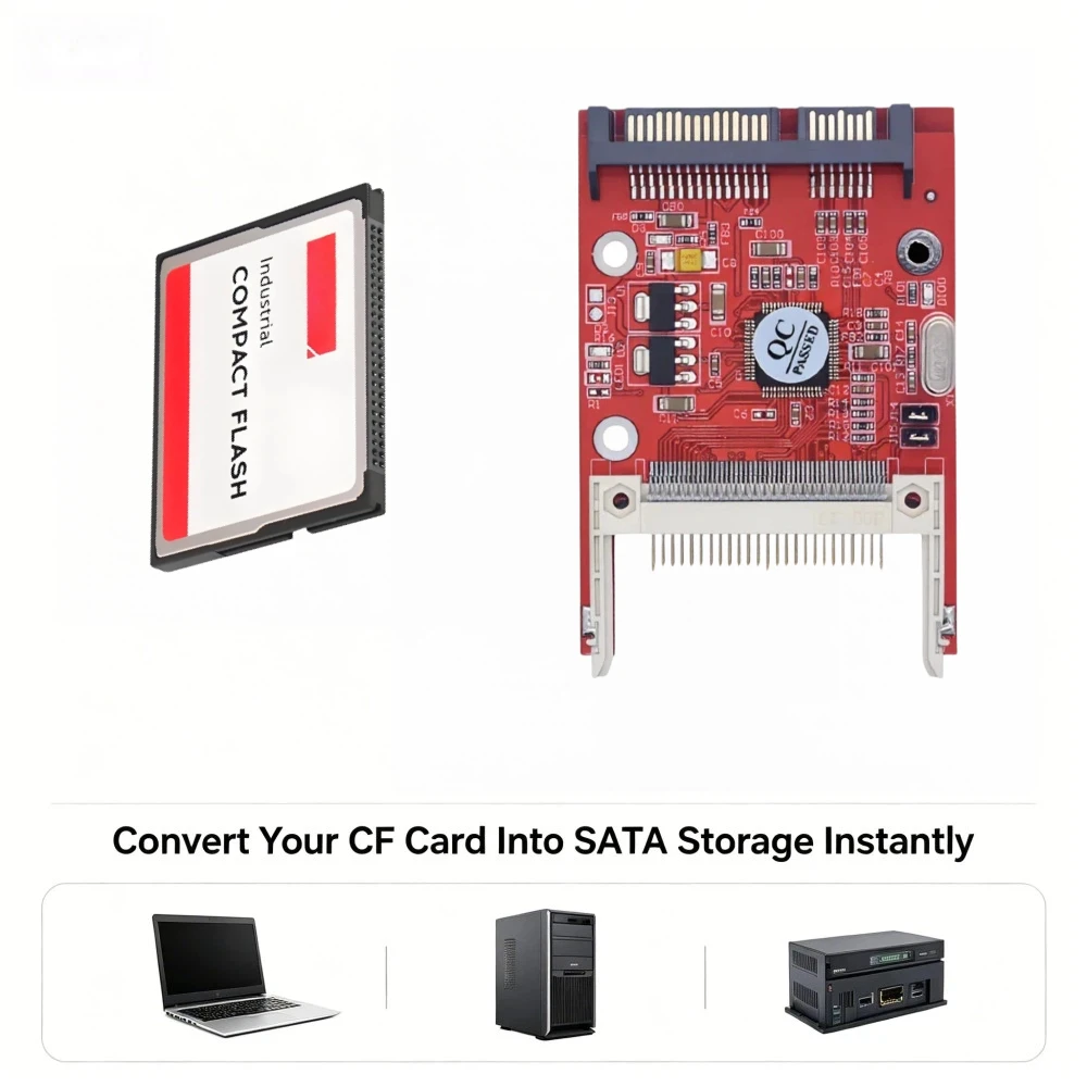 TISHRIC 2.5inch CF to 22Pin SATA Adapter Card Compact Flash to SATA Converter Laptop PC Supports I to 5th Generation CF over 2G