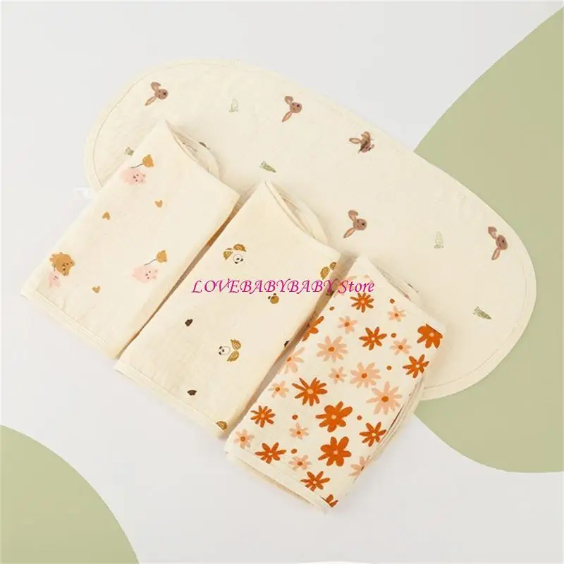 

4-слойные муслиновые ткани ультра-абсорбент-девочка-мальчика Burp Rags Muslin Washcloths 4xbc