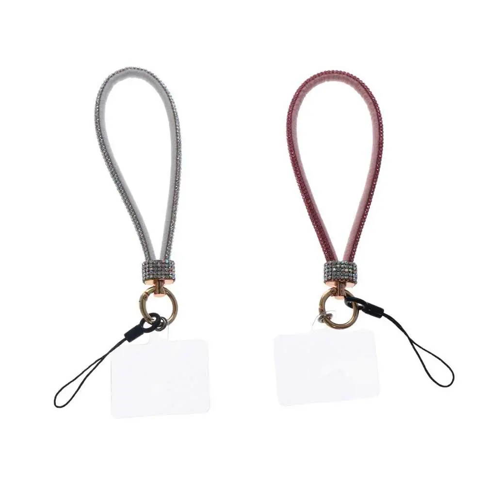 

Ремешок для мобильного телефона со стразами, блестящий ремешок для телефона с защитой от потери, яркий роскошный ремешок с бриллиантами, подвесные украшения