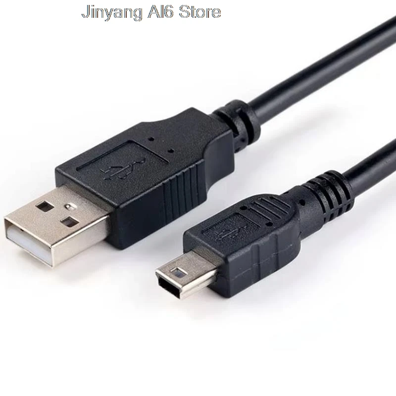 

0.8M 1M Male to Mini USB Male Charging Cable 2.0 To 5pin T Port V3 Charging Line for Digital Cameras MP3 MP4 Player Data Line C6