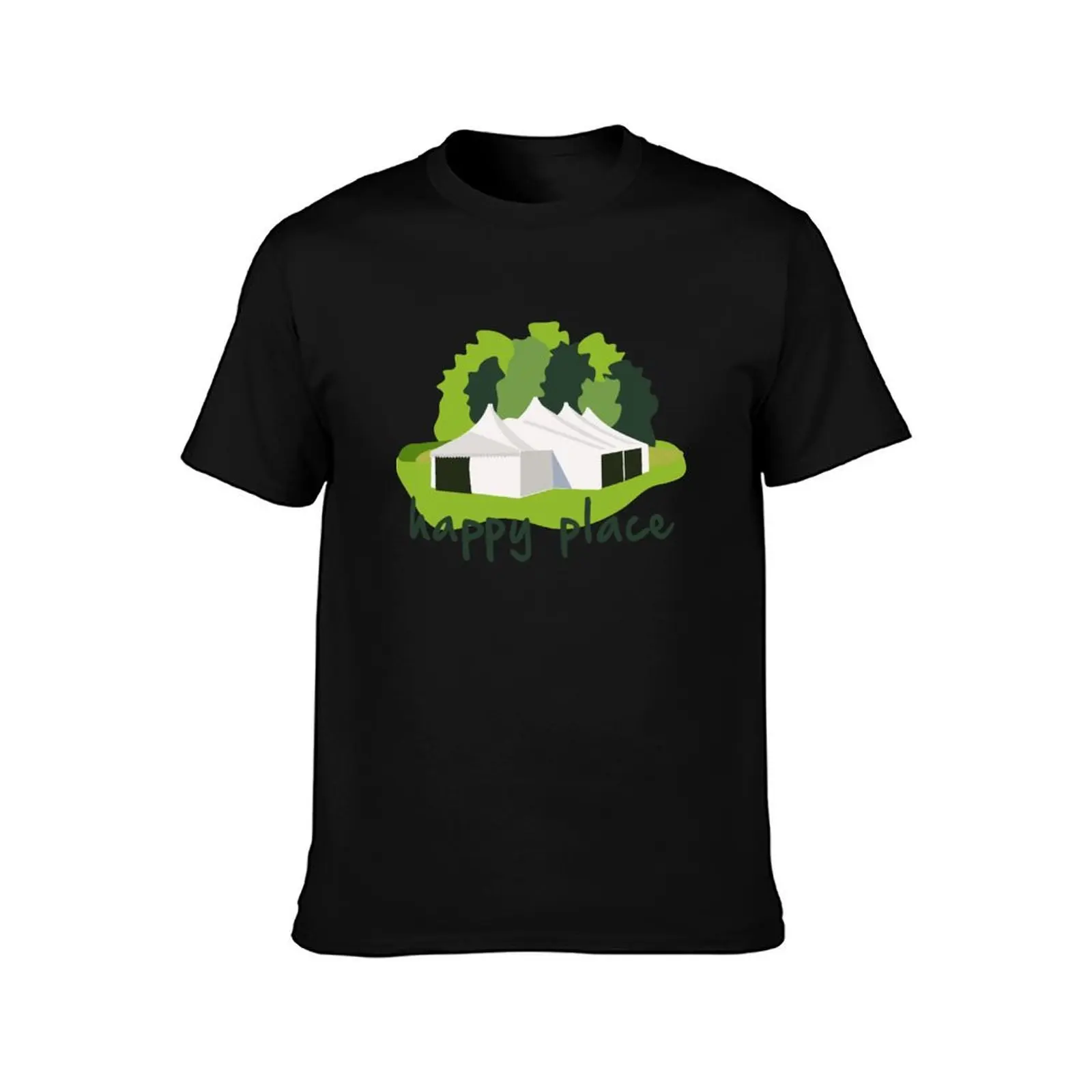 Happy Place Tent Illustration, The Great British Bake Off T-Shirt t shirt man luxury T-Shirt