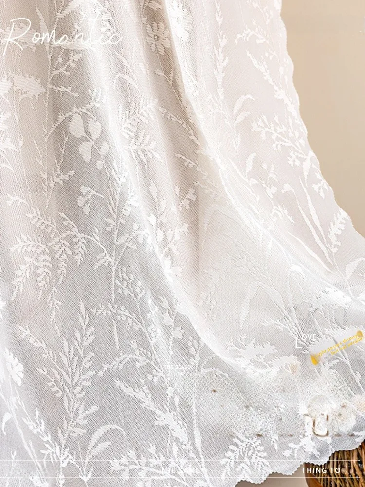 

Французская кружевная штора без перфорации, светопроницаемая, но непрозрачная, премиум-класса, для гостиной, для эркера