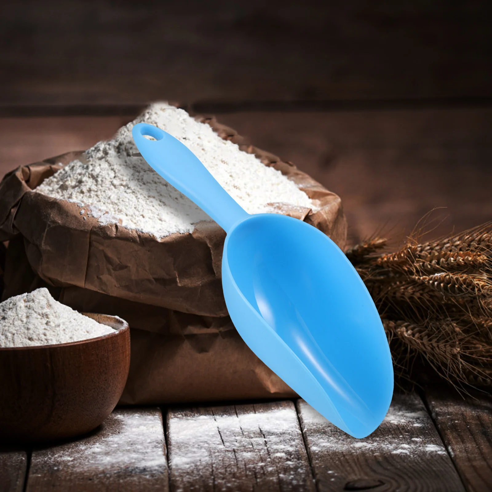 

Five Grain Scoop Blue Mini Plastic Hand Scoop For Kitchen Flour Sugar Ice Beans Candy Spice Jar Tool