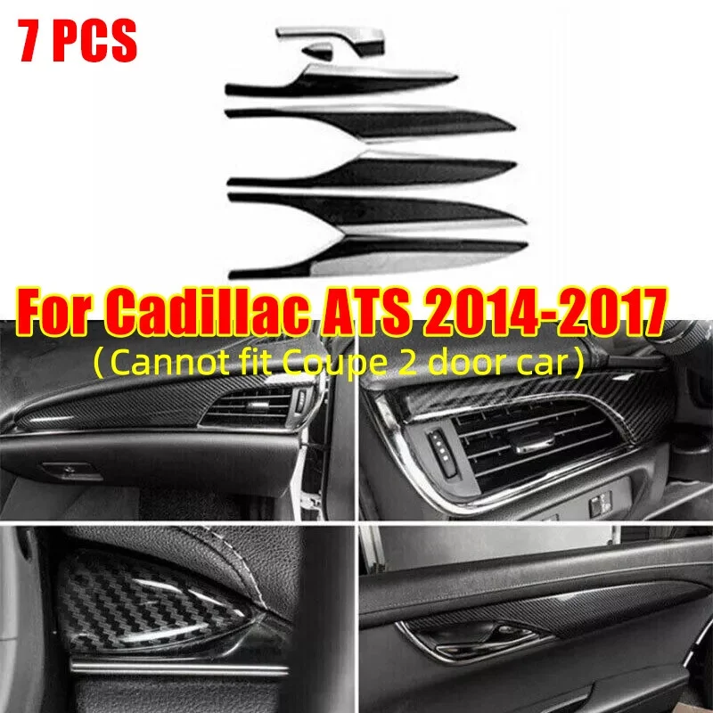 

Накладка на внутреннюю дверную панель из углеродного волокна, подходит для Cadillac ATS 2016 2014-2017 (не подходит для 2-дверного автомобиля Coupe)