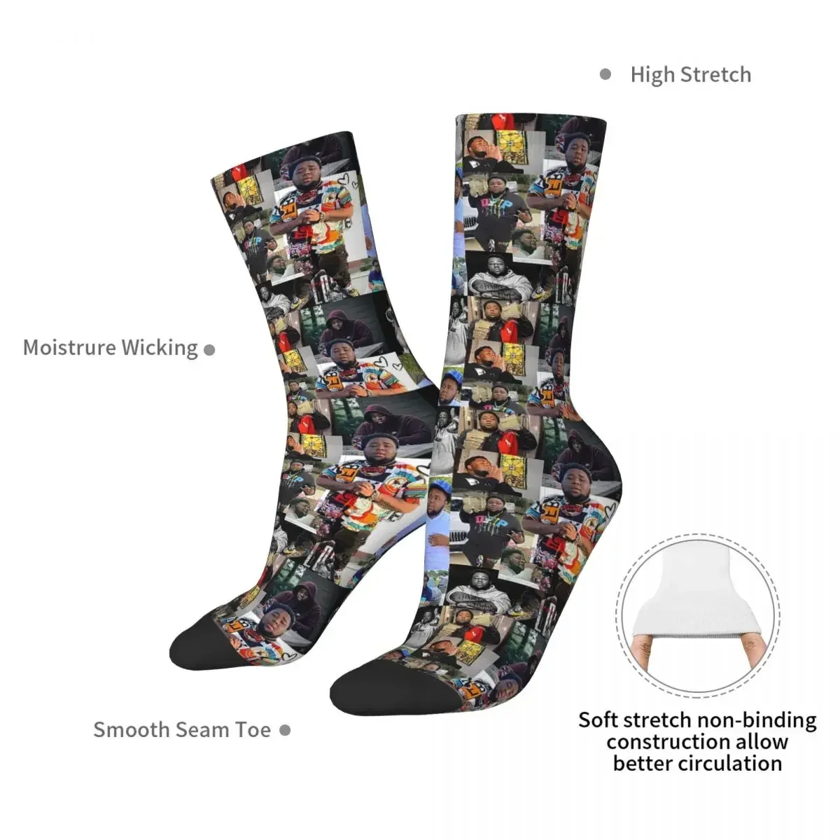 Rod Wave Socks Harajuku Super Soft Stockings All Season Long Socks Accessories for Unisex Birthday Present