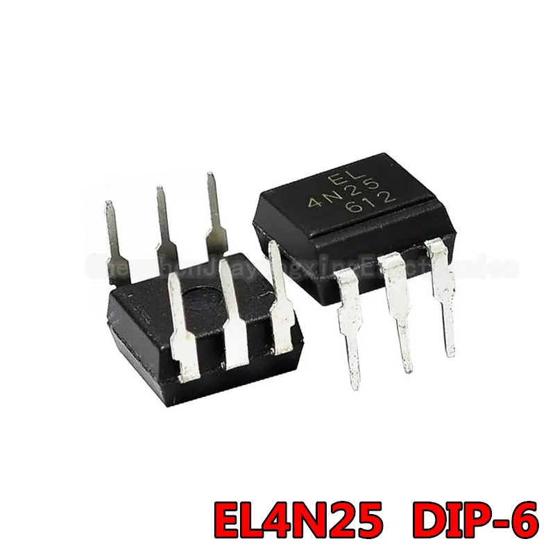 10PCS/Lot  EL4N25  4N25  EL4N35 4N35  DIP In-line optocoupler DIP-6 photoelectric coupling