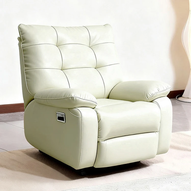 Sillón Eléctrico Giratorio de Lujo Moderno para Sala de Estar, Sillón Individual Relajante, Mecedora, Sillón Reclinable para Dormitorio, Muebles de Diseño para Lectura