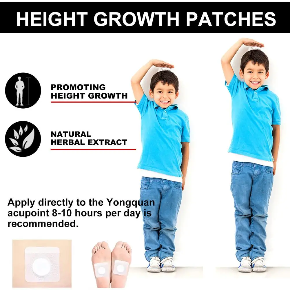 1/2/3PCS Body Height Enhancer Patch For Adults Children Promote Bones Growtaller Acupuncture Stimulation Height Growth Foot