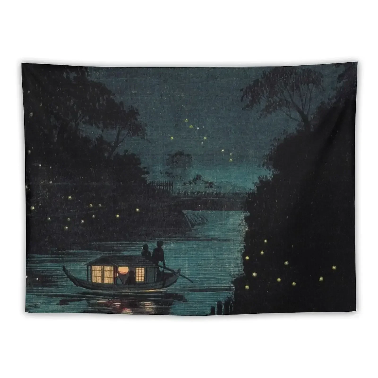 Fireflies at Ochanomizu (1880) By Kobayashi Kiyochika Tapestry Wall Decoration Wall Carpet Tapestry