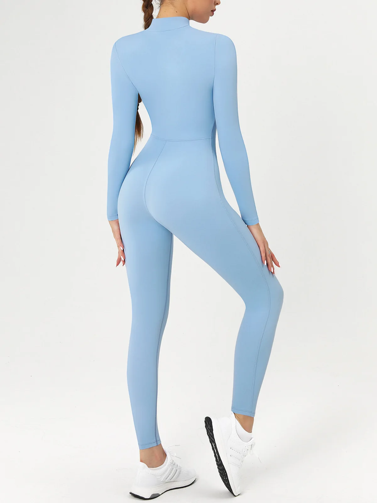 سستة سلس عارية طويلة الأكمام اليوغا بذلة عالية القوة السراويل الطويلة اللياقة البدنية الرياضة ضيق بذلة طماق موضة مثير ضئيلة