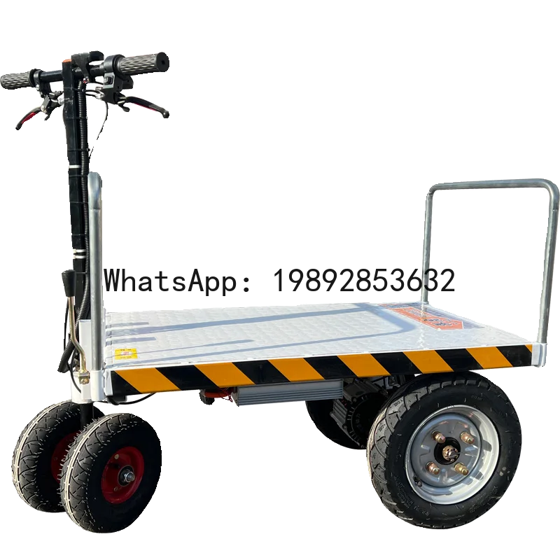 LYY Electric Folding Flatbed Cart Trailer Renovation Tile Home Improvement Handcart Transport Cart  Pull Truck Hand Pull