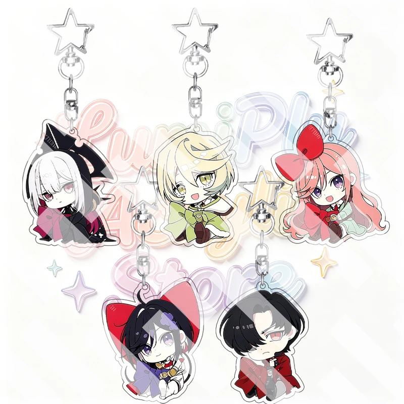 Anime 5cm Reverse:1999 Acrylic Keychain Cartoon Q Version Vertin Schneider Sonetto Game Bag Charm Backpack Pendant Accessory Toy
