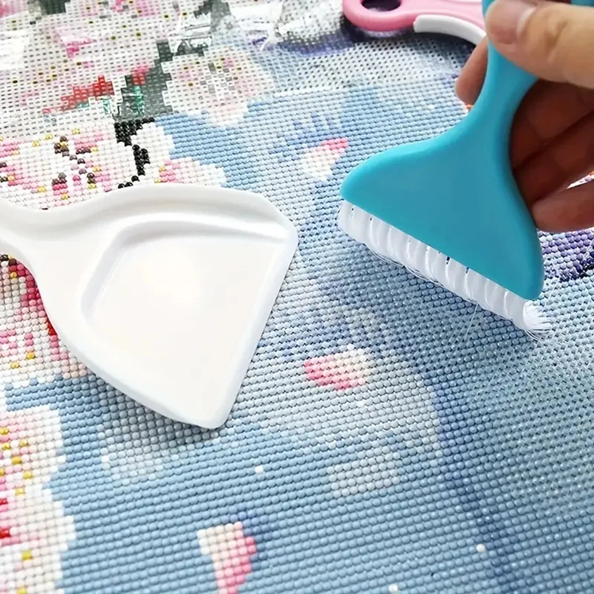 DIY Diamond Painting Brush Storage Tray 5D Diamond Painting Cross Stitch Embroidery Cleaning Tool Organizer Tray