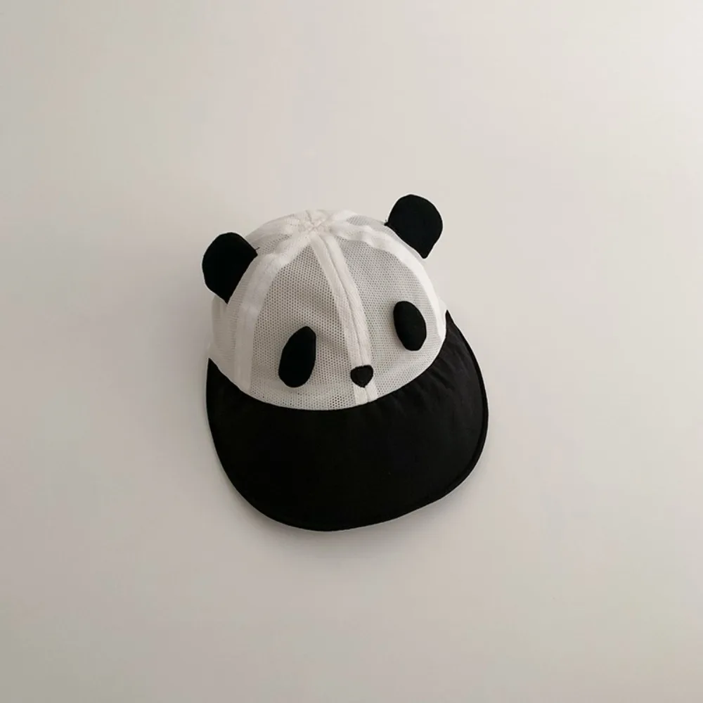 

Cute Cartoon Panda Sun Hat Mesh Large Brim Sunshade Visors Sun Protection Breathable Kids Baseball Cap
