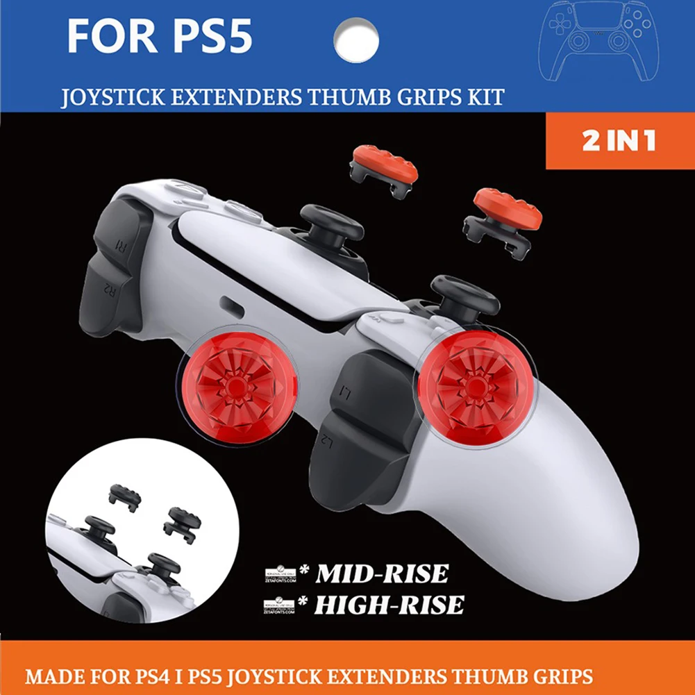 2Pcs Thumb Grips Performance Joystick Cover Joystick Controller Performance Thumb Grips for PS4 for PS5 Accessories