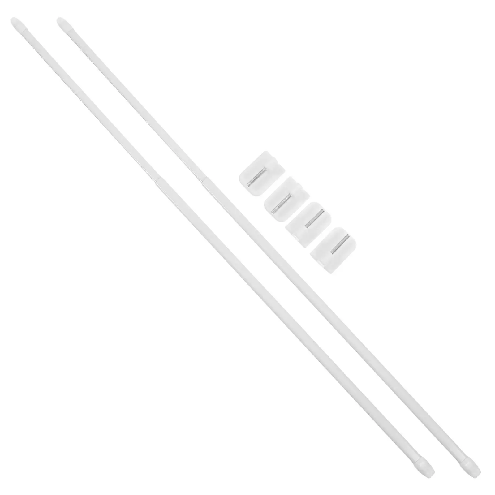 

Telescopic Shower Curtain Rod Tension Extender Adjustable Plastic Extendable Pole