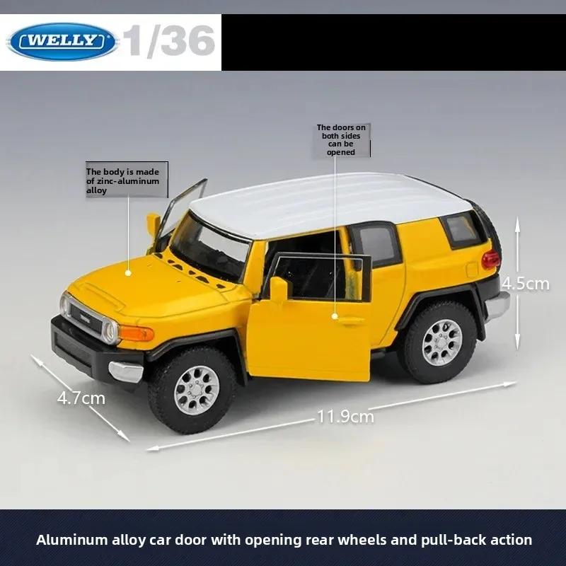 Welly 1:36 fj liga modelo de carro diecast metal pull-back modelo veículos b51 diecast liga modelo de carro colecionável