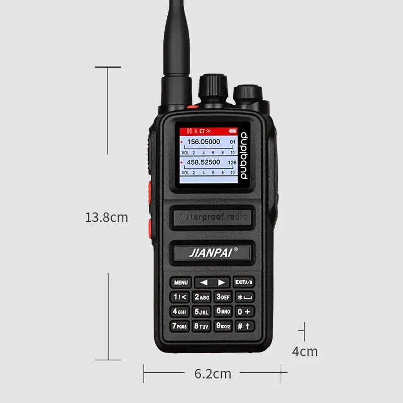 JIANPAI 8600UV Walkie Talkie dwuzakresowy IP68 wodoodporne przenośne radiotelefony o dużej mocy 6800mAh automatyczna częstotliwość