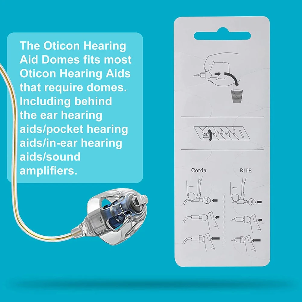Hearing Aid Domes for MiniFit Open Vent Domes: 2 Packs (8mm),Universal Domes for Hearing Aid Supplies