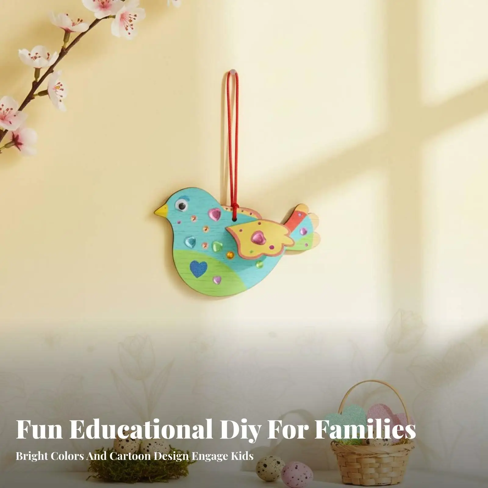 DIY Wooden Bird Ornament Craft Kit for Kids 3D Puzzle Paint Set Educational Wood Toys Creative Children Activity