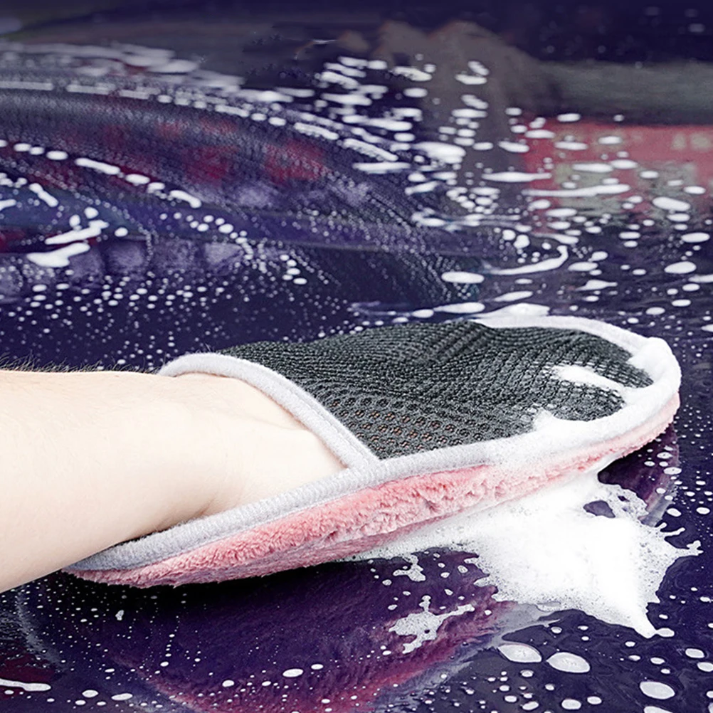 

4pcs Car Washing Mitt Reusable Wash Mitten For Vehicle Cleaning Gloves Dusting Tool Glass Body Exterior Polishing Dust Mitt