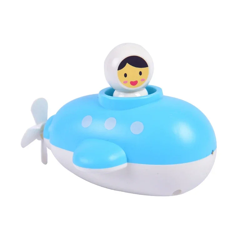 Children Bath Water Playing Toys Chain Boat Swim Floating Cartoon Submarine Infant Baby Early Education Bathroom Beach Gifts