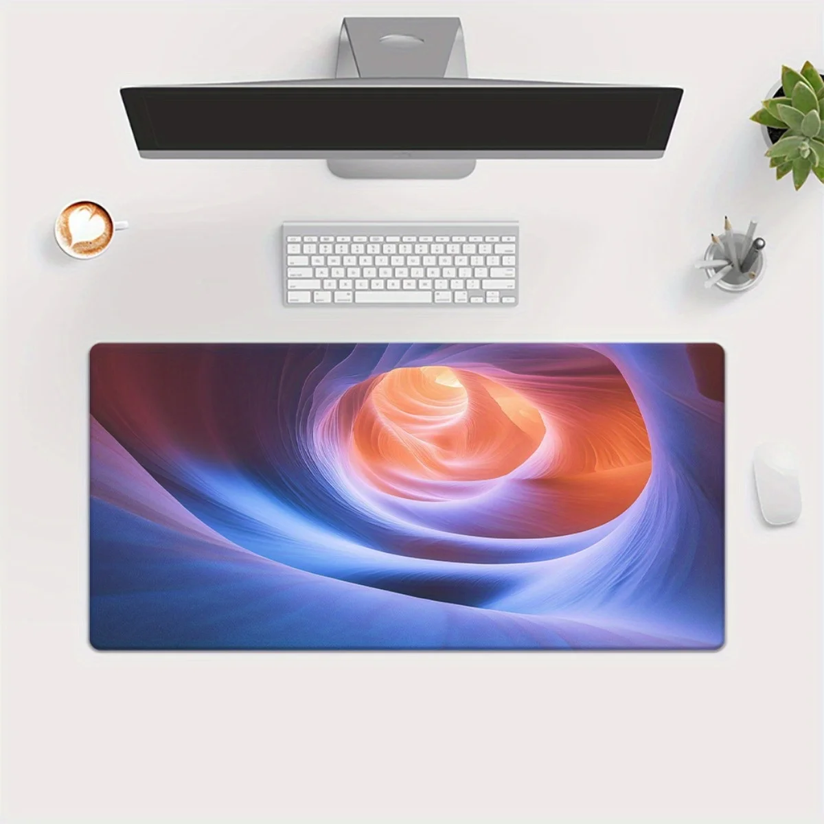 

Коврик для стола Spiral Cave Art XXL с нескользящей резиновой основой, большой коврик для мыши, для игр, офиса и рабочих станций