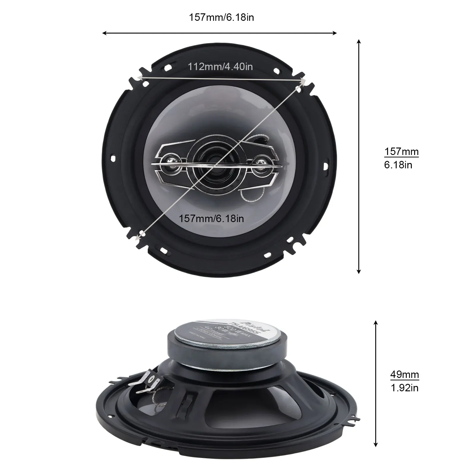 2pcs 6 Inch 16cm 220W 4 Way Car Coaxial Auto Music Stereo Full Range Frequency Hifi Speakers Non-destructive Installation