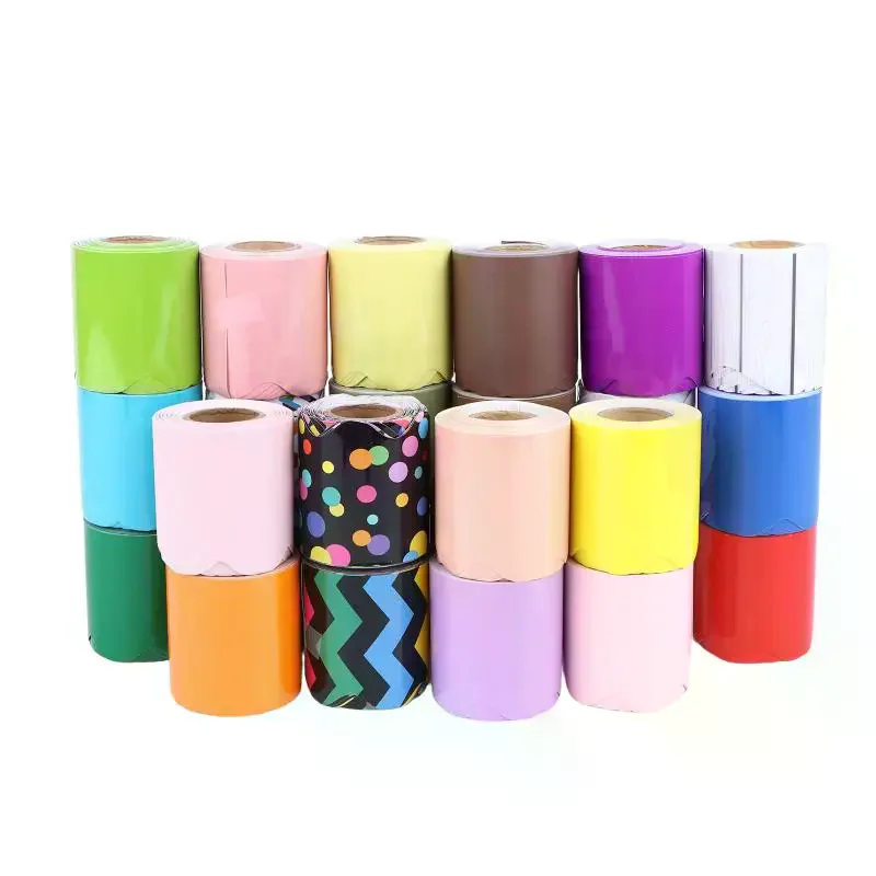 Colorful Dot Trim Border Bulletin Board Border Trim 26 Colors 10M Self Adhesive Border Classroom Decors Border Trim Sticker