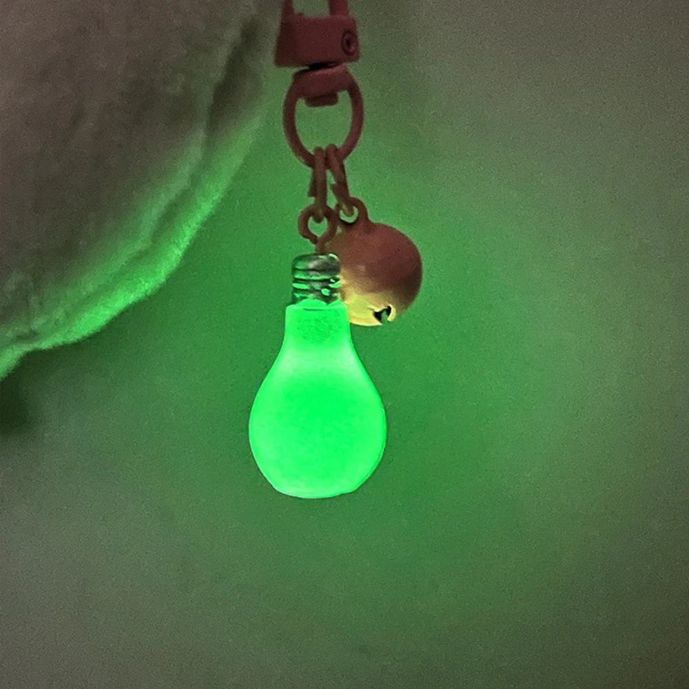 7PCS Noctilucent Mini Light Bulb Car Key Chain For Women Bag Pendant Cute Luminous Tortoise Key Chains Girl Friend DIYGift
