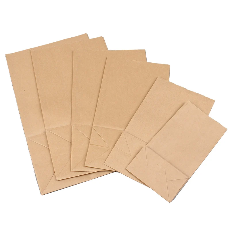 10Pcs Kraft Paper Bags Food Tea Small Gift Bags Sandwich Bread Bags Party Wedding Supplies Takeout Take Out Bags