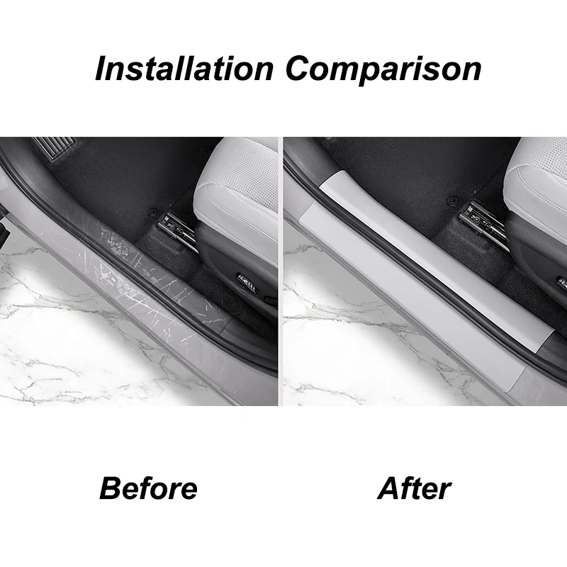 ل BYD Sealion 05 EV 2025 2026 عتبة باب السيارة قطاع داخل خارج الجلود واقية ملصق الملحقات #2