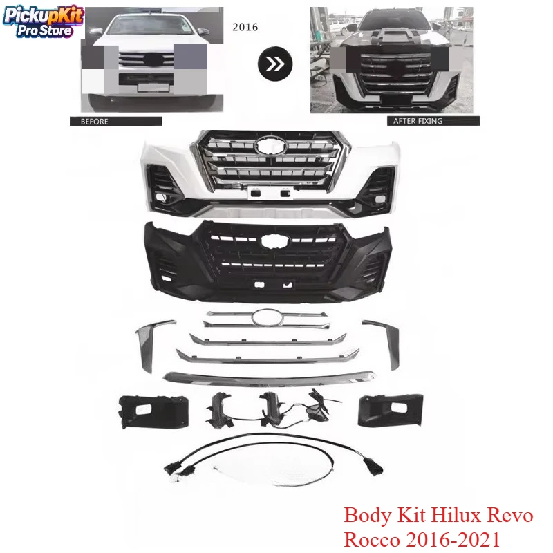 

4x4 Offroad Body Kit Hilux Revo Rocco 2016-2021 Policeman Style Bumper Set