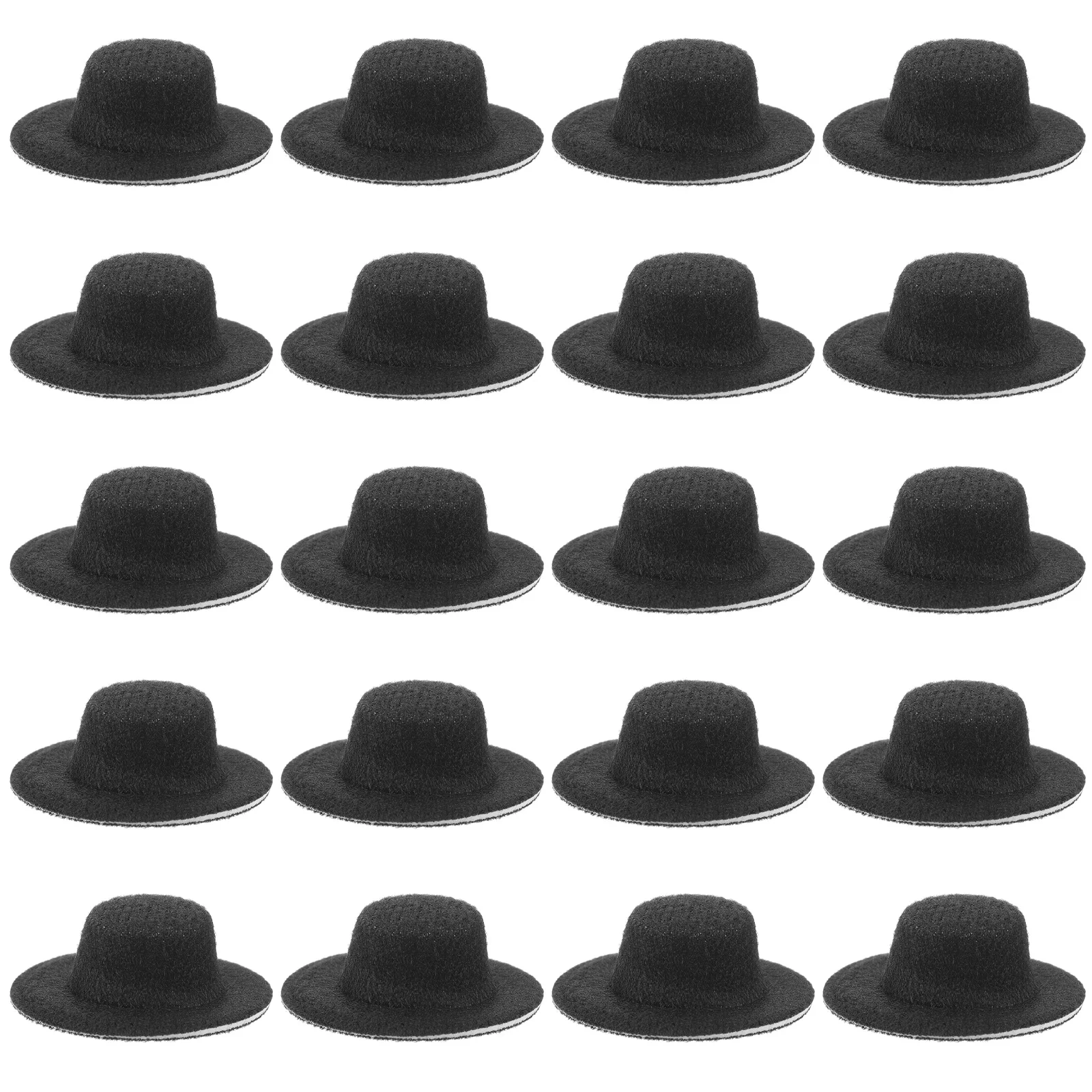 

20 Pcs Mini Hat Snowman Hats Jesus DIY Craft Accessory Christmas Decorations Black Child