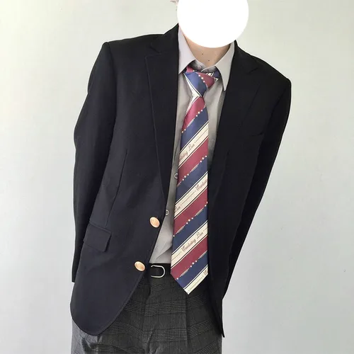 Imagen 2 del producto Blazer Uniforme DK Original para Hombre, Estilo Académico Japonés, Color Sólido, Traje de Dos Botones, Uniforme Escolar, Ropa Exterior para Estudiantes
