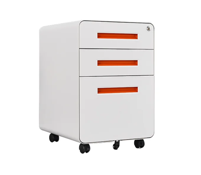 Mobile Office Storage Pedestals 2 Drawer File Cabinet Movable Under Desk Drawer Cabinet