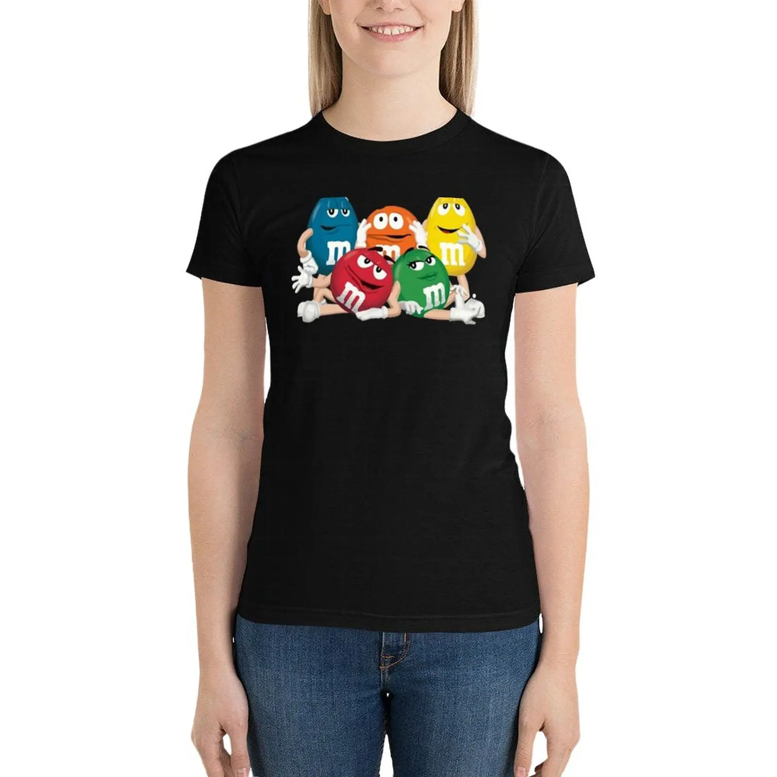 

mandm T-Shirt Blouse lady clothes aesthetic clothes graphics black t-shirts for Women