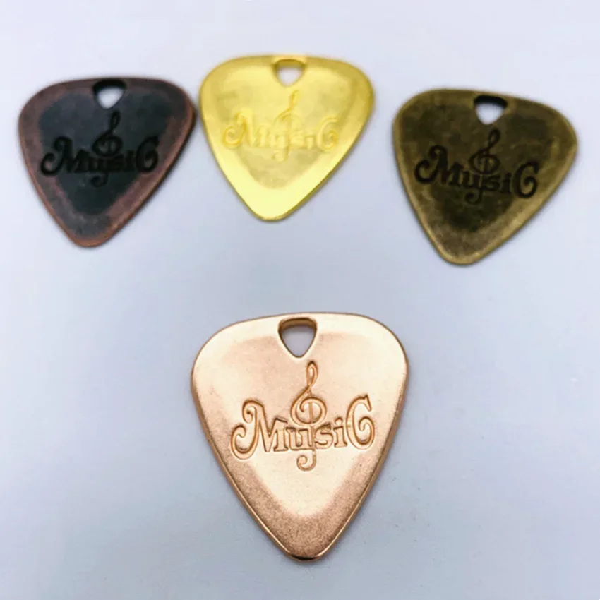 Necklace Style Metal Guitar Pick Metal Guitar Pick Thin Durable Professional Bass Ukelele Guitar Picks Guitar Accessories