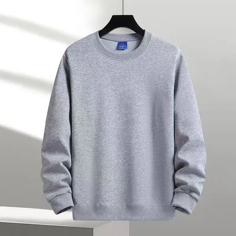 

Новинка 2025, мужская круглая толстовка Ne Long Sve, тонкий хлопок, весна-осень, молодежная студенческая основа, модная футболка, повседневная одежда