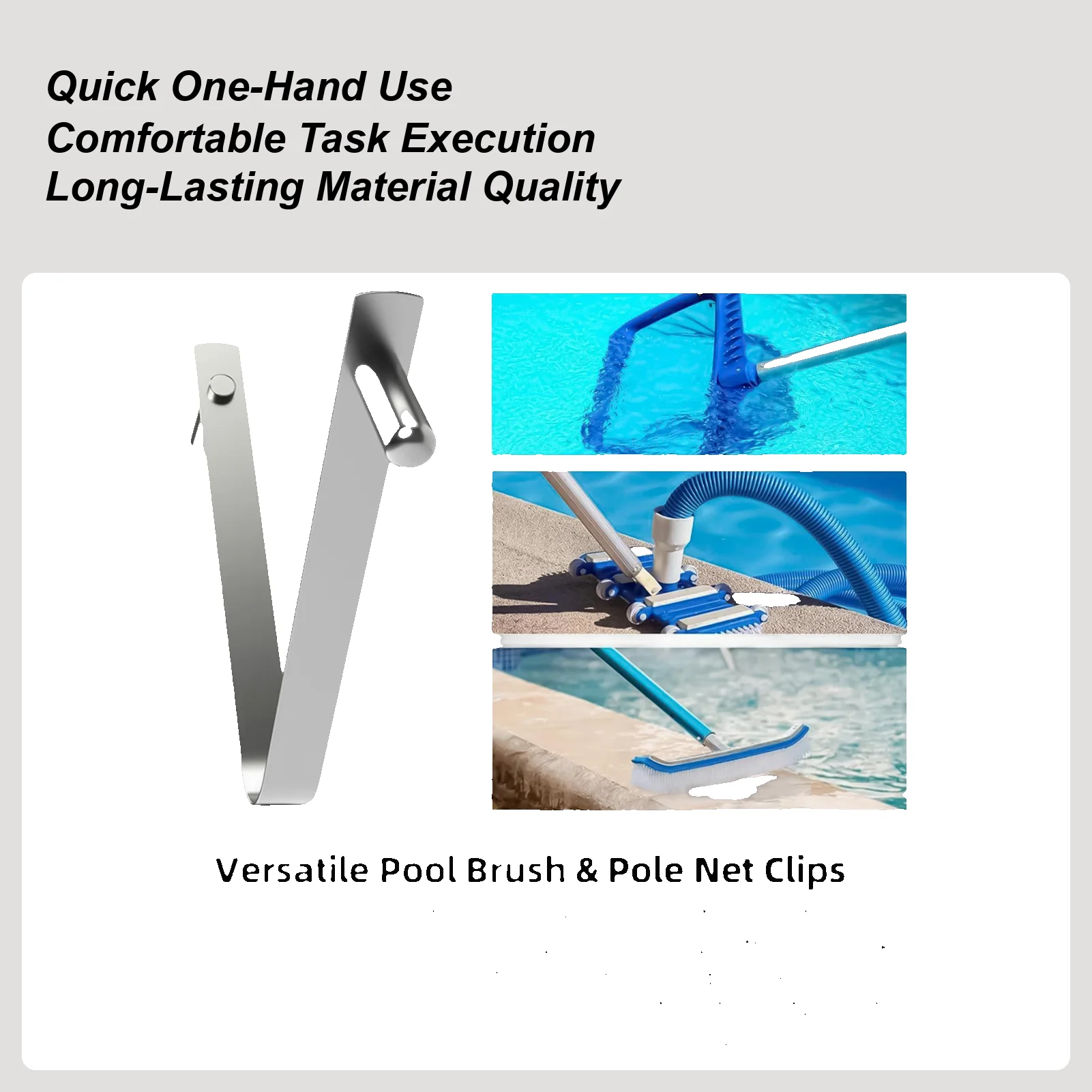 

Swimming Pool Butterfly Clip Replacement Stainless Steel Pool V Clip Stable Cleaning Tool Spa Brush Locking Pins For Skimmer