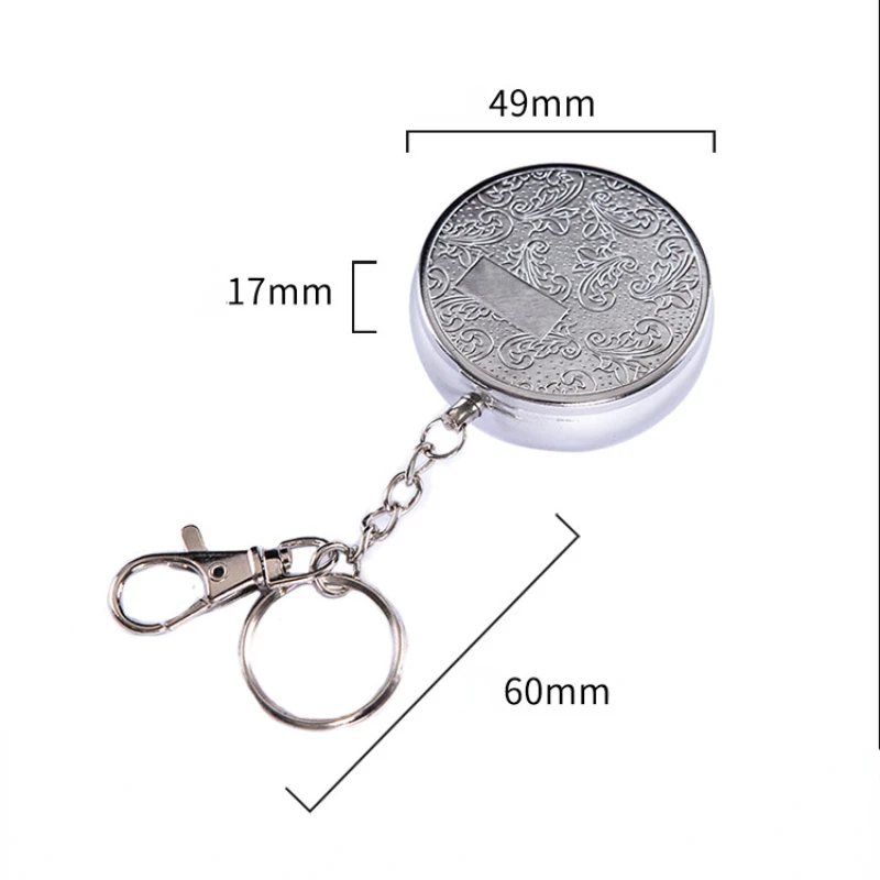 Pocket Ashtray Mini Ash Box Case Ash Tray with Key Chain Portable Tobacco Box Case Cigarette Ash Box Ashtray Keychain Decor Tray