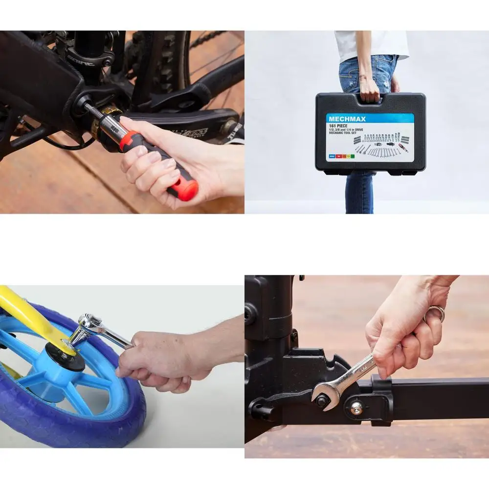 

Professional Mechanics Tool Kit: 161-Piece Auto Repair Set with Ratcheting Driver, Sockets, Wrenches & Hex Keys for Cars, Trucks