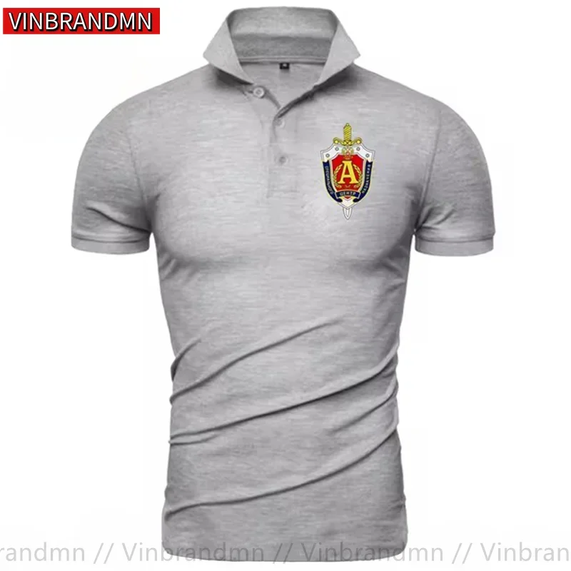 Russian Spetsnaz Alpha Group FSB Special Forces Polo Shirt Men Summer Cotton Short Sleeve Polo Shirts Man New S-2XL Polo T Shirt view 5
