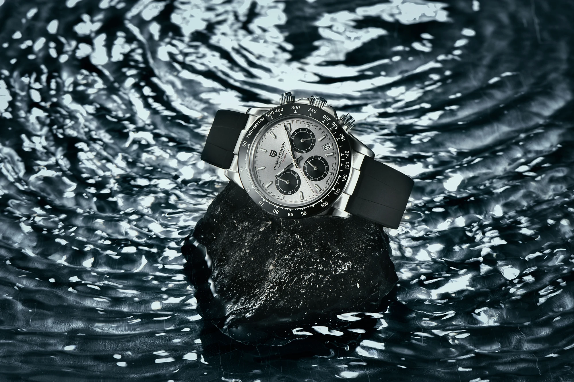 PAGANI DESIGN New Gold Blue Luxury Quartz Watch For Men Gift Box VK63 Movt Chronograph Sapphire Crystal Stainless Steel Watch
