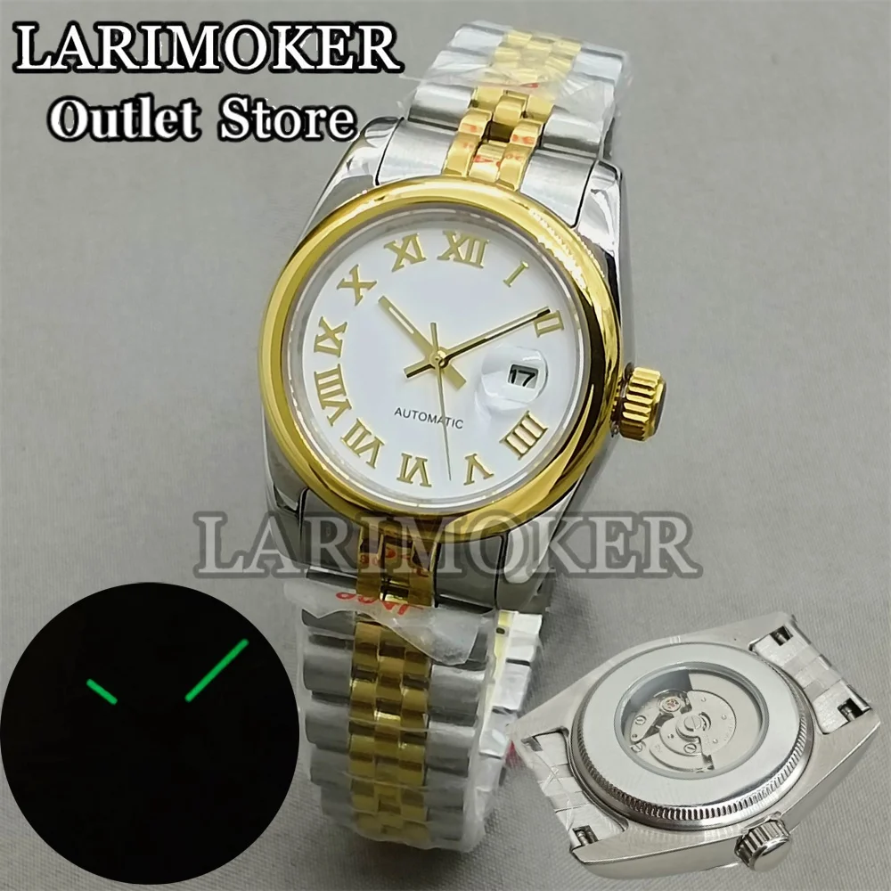 LARIMOKER 31mm Women\'s watch  3 styles border Index Watch Case Stainless Steel Strap Sapphire Glass Use NH05 Movement