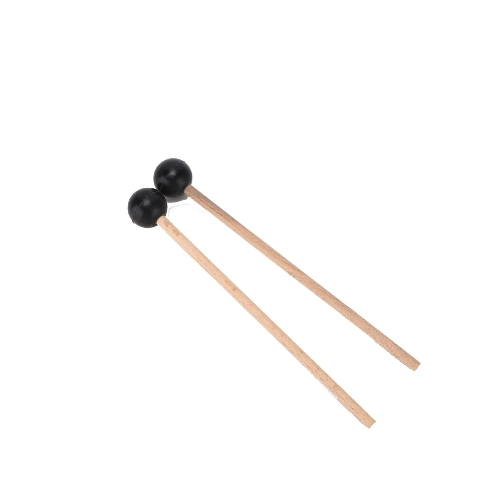 4Pcs Wood Handle​ Drumstick Rubber Head​ 5.83 Inch ​Silicone Head​ ​Steel Tongue Drum Mallets Percussion Accessories​