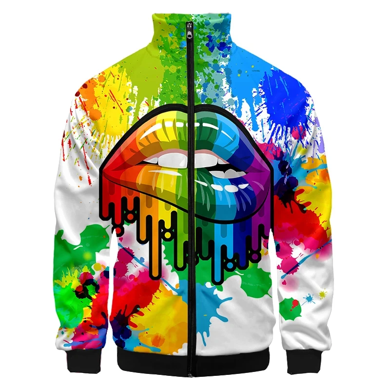 Graffiti Funny 3D Full Printing Fashion Jacket Print Style Fitness Casual Zipper Coat Harajuku Comfortable Men Women Clothing