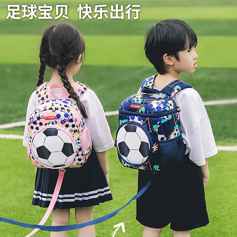 In Stock Soccer Backpack Trendy Stylish Ultra-Light Ergonomic School Bag For Kindergarten Primary School Student Holiday Gift view 4