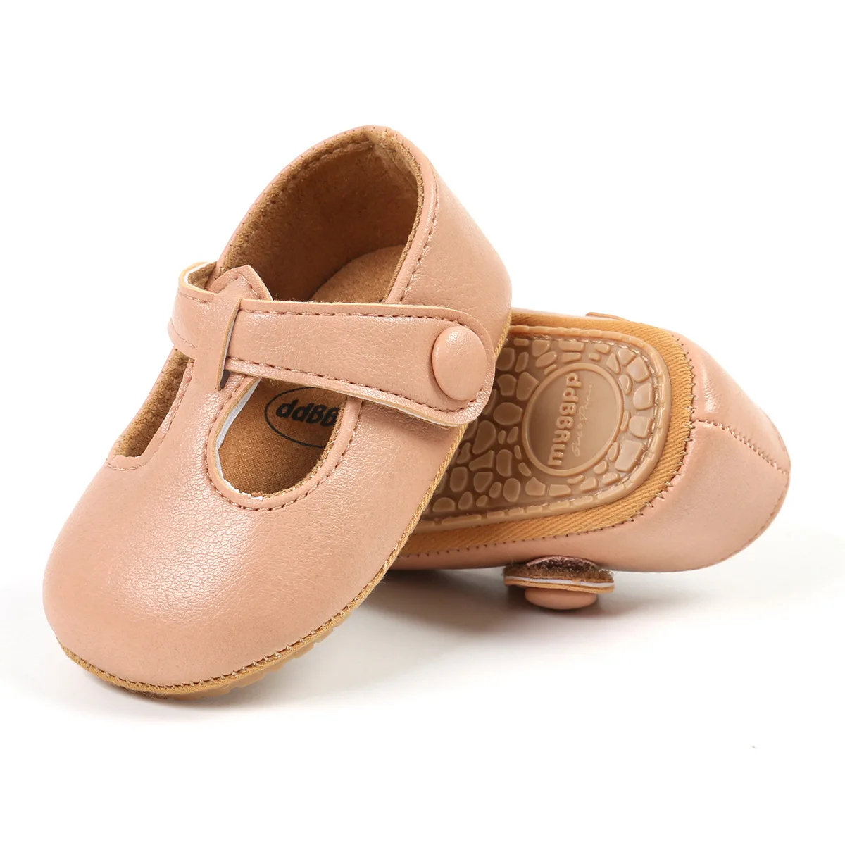 KIDSUN New Baby Shoes Pu Leather Baby Girl Shoes Infant Toddler suola in gomma antiscivolo First Walkers scarpe da passeggio Casual